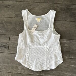 NWT Anthropologie Maeve White Textured Women's Top